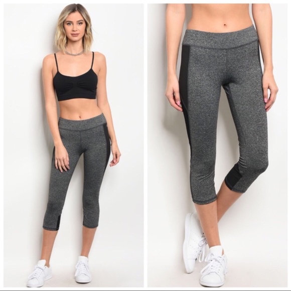 Couture Gypsy Pants - Gray Capri Yoga Workout Leggings